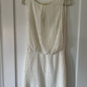 Bisou Bisou Ivory Lace Midi Dress